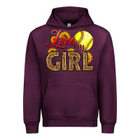 Mauve Wine Love My Girl Softball Urban Hoodie - LillyAllenDesigns