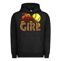 Pigment Black Love My Girl Softball Urban Hoodie - LillyAllenDesigns