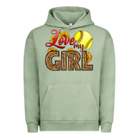 Pigment Oil Green Love My Girl Softball Urban Hoodie - LillyAllenDesigns