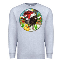 Heather Grey Baby pig Premium Sweatshirt - FaDigitalArtStudio