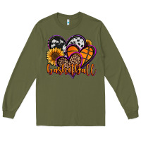 Army Green basketball hearts Long Sleeve Tee - Jasminsmagicworld