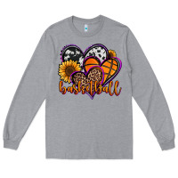 Heather Grey basketball hearts Long Sleeve Tee - Jasminsmagicworld
