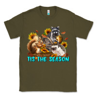 Army Green Fall Tis The Season Animals Classic Tee - LillyAllenDesigns