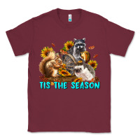 Burgundy Fall Tis The Season Animals Classic Tee - LillyAllenDesigns