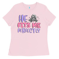 Bubblegum Pink he fits me perfectly Ladies Tee - MaliasSmallBusiness