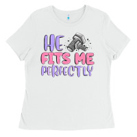 White he fits me perfectly Ladies Tee - MaliasSmallBusiness