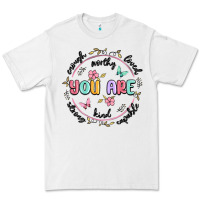 White you are enough Premium Tee - MaliasSmallBusiness