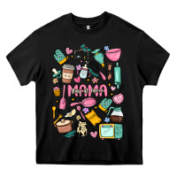 Black can't talk right now doing mama stay at home stuff Heavy Core Tee - MaliasSmallBusiness