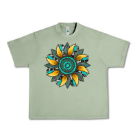 Oil Green sunflower gemstone leopard Urban Heavy Tee - Artiststas