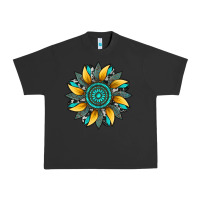 Pigment Black sunflower gemstone leopard Urban Heavy Tee - Artiststas