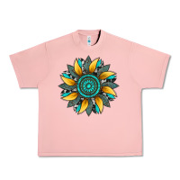 Salmon sunflower gemstone leopard Urban Heavy Tee - Artiststas