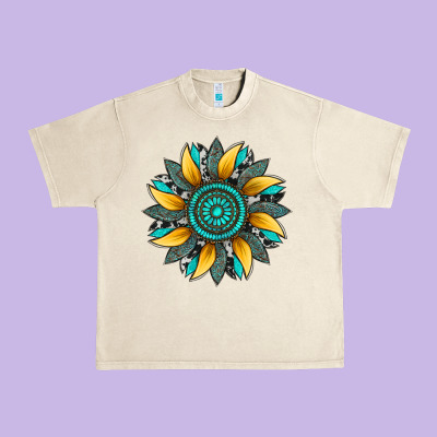 Sunflower Gemstone Leopard Urban Heavy Tee Designed By Artiststas