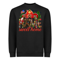 Black Army Christmas Home Sweet Home Heavyweight Sweatshirt - HowdyJamesFarm