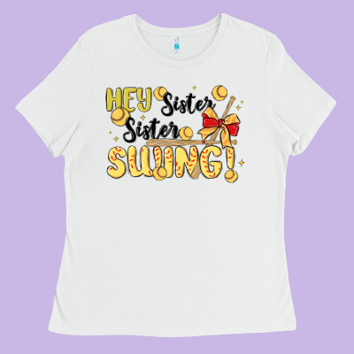 Softball Sister Ladies Tee Designed By Maliassmallbusiness