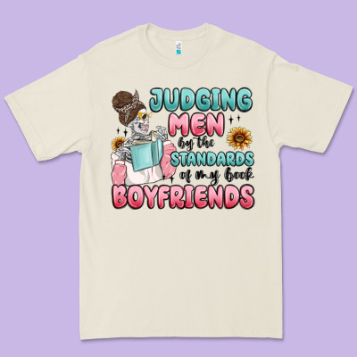 Judging Men By The Standards Of My Book Boyfriends Premium Tee Designed By Maliassmallbusiness