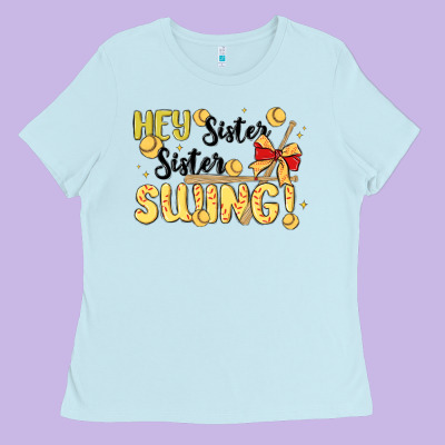 Softball Sister Ladies Tee Designed By Maliassmallbusiness