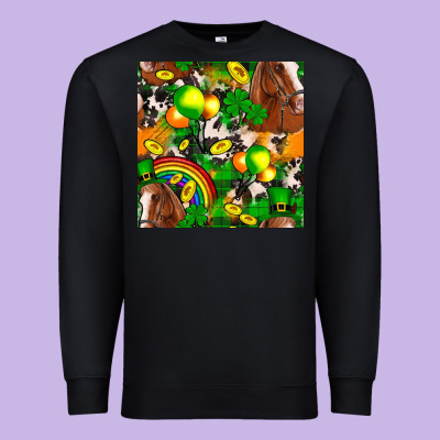 St. Patrick's Day Horse With Balloons Premium Sweatshirt Designed By Fadigitalartstudio