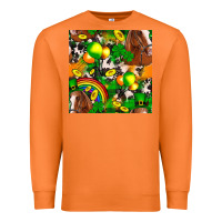 Carrot St. Patrick's Day Horse With Balloons Premium Sweatshirt - FaDigitalArtStudio