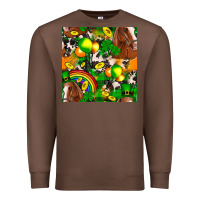 Chestnut St. Patrick's Day Horse With Balloons Premium Sweatshirt - FaDigitalArtStudio
