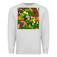 Dove Grey St. Patrick's Day Horse With Balloons Premium Sweatshirt - FaDigitalArtStudio