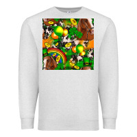Oatmeal Heather St. Patrick's Day Horse With Balloons Premium Sweatshirt - FaDigitalArtStudio