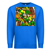 True Royal St. Patrick's Day Horse With Balloons Premium Sweatshirt - FaDigitalArtStudio