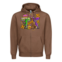 Chestnut texas mardi gras olivia Zipper Hoodie - OliviaCreatesArt