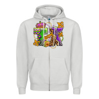 Dove Grey texas mardi gras olivia Zipper Hoodie - OliviaCreatesArt