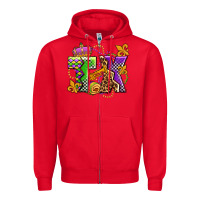 Red texas mardi gras olivia Zipper Hoodie - OliviaCreatesArt