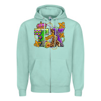Seafoam texas mardi gras olivia Zipper Hoodie - OliviaCreatesArt