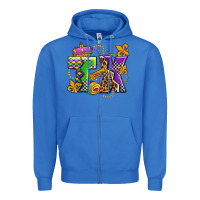 True Royal texas mardi gras olivia Zipper Hoodie - OliviaCreatesArt