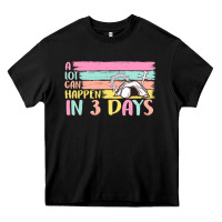Black a lot can happen in 3 days Heavy Core Tee - MaliasSmallBusiness
