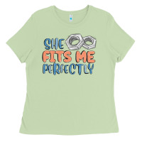 Matcha she fits me perfectly Ladies Tee - MaliasSmallBusiness