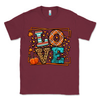 Burgundy Fall Autumn Leopard Love Classic Tee - LillyAllenDesigns