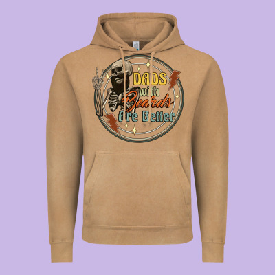 Dads With Beards Are Better Vintage Hoodie Designed By Artiststas