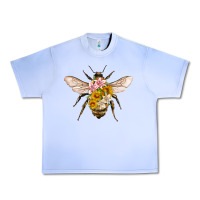 Grape Ice bee with flowers Urban Heavy Tee - Artiststas