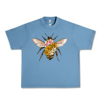Pebble Blue bee with flowers Urban Heavy Tee - Artiststas