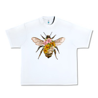 White bee with flowers Urban Heavy Tee - Artiststas