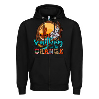 Black something in the orange olivia Zipper Hoodie - OliviaCreatesArt