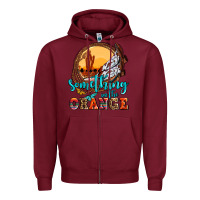 Burgundy something in the orange olivia Zipper Hoodie - OliviaCreatesArt