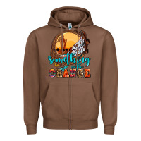 Chestnut something in the orange olivia Zipper Hoodie - OliviaCreatesArt