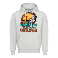 Dove Grey something in the orange olivia Zipper Hoodie - OliviaCreatesArt