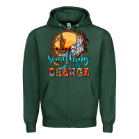 Sports Green something in the orange olivia Zipper Hoodie - OliviaCreatesArt