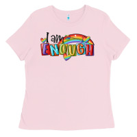 Bubblegum Pink i am enough lgbt Ladies Tee - MaliasSmallBusiness