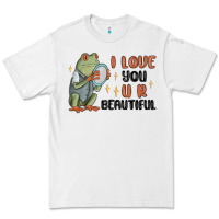 White i love you u r beautiful frog Premium Tee - MaliasSmallBusiness