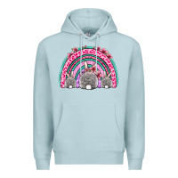 Blue Mist Easter bunny rainbow Premium Hoodie - OliviaCreatesArt