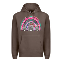 Coffee Easter bunny rainbow Premium Hoodie - OliviaCreatesArt