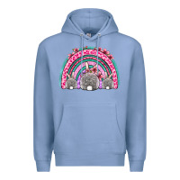 Colony Blue Easter bunny rainbow Premium Hoodie - OliviaCreatesArt