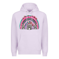 Lilac Easter bunny rainbow Premium Hoodie - OliviaCreatesArt