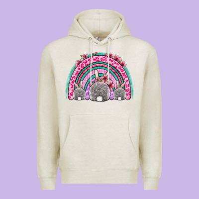 Easter Bunny Rainbow Premium Hoodie Designed By Oliviacreatesart